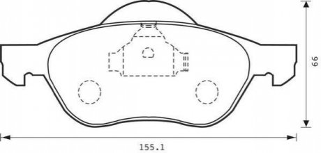 573016J Jurid JURID RENAULT Тормозные колодки передние Laguna II,III,Megane II,Scenic II 1.5dCi/2.0 16V 01-