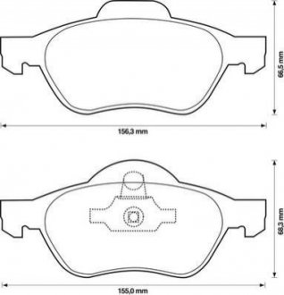 573244J Jurid JURID RENAULT Колодки тормозные передние Laguna II,III,Megane II,Scenic II 1.5dCi/2.0 16V 01-