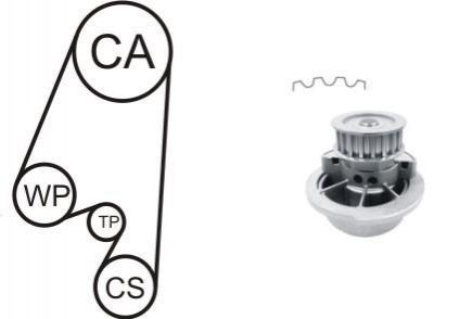 WPK-167701 AIRTEX AIRTEX OPEL К-кт. ГРМ (помпа + ремень + ролик + крепление) ASTRA G 1.6 00-05, COMBO 1.6 01-06
