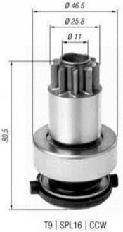 940113020385 MAGNETI MARELLI MAGNETI MARELLI Бендикс (z=9) VW 1,4-2,0i AUDI A3 SEAT 1,4-1,8i SKODA 1,4-2,0i [940113020385]