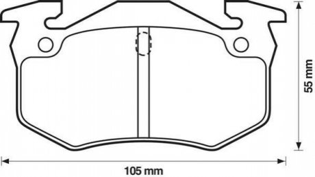 571334J Jurid JURID CITROEN Тормозные колодки задн. ZX 91-,Xsara,Peugeot 206-309,Renault 19,Clio,Megane I