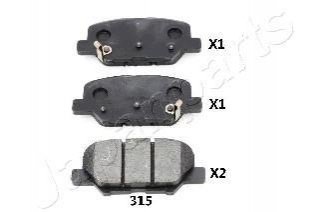 PP-315AF JAPANPARTS JAPANPARTS MITSUBISHI Колодки торм.задние Outlander 12-, ASX, CITROEN C4 Aircross, MAZDA 6