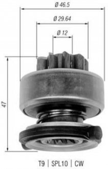 940113020335 MAGNETI MARELLI MAGNETI MARELLI Бендикс (z=9) TOYOTA 1,6/1,8: Avensis, Carina, Corolla 1,3 [940113020335]