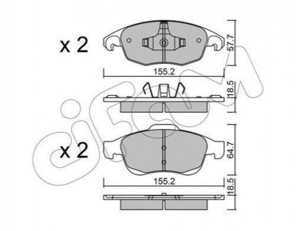 822-800-0 CIFAM CIFAM CITROEN Колодки тормозн.передн.Berlingo 08-,C4 II,C4 PicassoPeugeot Partner 08-