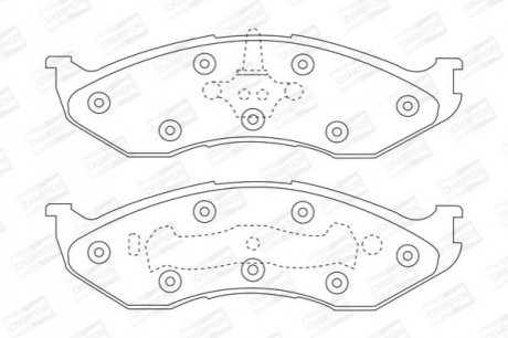 573713CH CHAMPION CHAMPION JEEP Колодки тормозные передні Cherokee,Grand Cherokee,Wrangler 2.1/2.5 90-