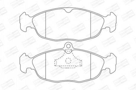 571924CH CHAMPION CHAMPION OPEL Тормозные колодки передні Astra F 91-,Vectra A 88-,Daewoo Lanos,Nexia