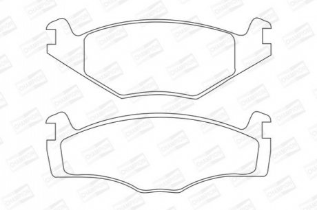 571317CH CHAMPION CHAMPION VW Тормозные колодки передн.Golf I,II,III,Jetta -92, Passat -88 (19.7mm)