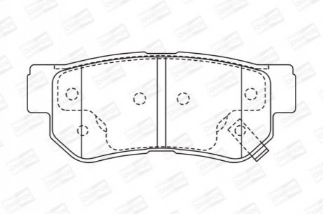 572557CH CHAMPION CHAMPION HYUNDAI Тормозн.колодки задн.Grandeur,Sonata,Santa Fe,Tucson,Kia,SsangYong