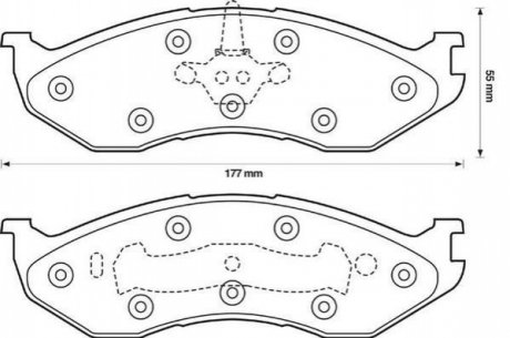 571519J Jurid JURID JEEP Колодки тормозные передние Cherokee,Grand Cherokee,Wrangler 2.1/2.5 90-