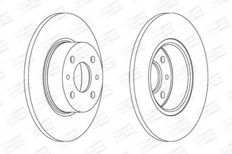 561329CH CHAMPION CHAMPION FIAT Диск гальмівний задній Bravo II,Croma,Multipla,Alfa Romeo 164,Lancia