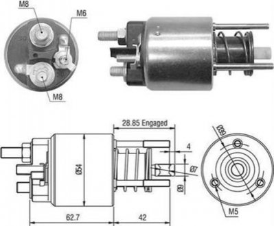 940113050453 MAGNETI MARELLI MAGNETI MARELLI Втягивающее реле MAGNETI MARELLI, FIAT Ducato 94-02 [940113050453]