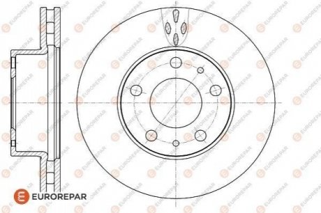 1618865280 Eurorepar Диск тормозной передний Jumper3-Boxer3 DIAM 280 EP 28 PSA (1618865280) Eurorepar