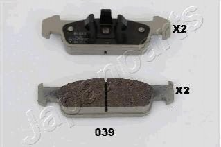 PA-039AF JAPANPARTS JAPANPARTS RENAULT Колодки тормозные пер. Sandero 1,2-1,6 12-, Logan 1,2-1,6 12-