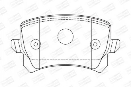 573668CH CHAMPION CHAMPION VW Тормозные колодки задн. AUDI A3 03-Golf V, Caddy,TouranSkoda Octavia