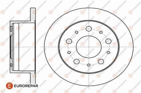 1642766780 Eurorepar Диск тормозной задний Jumper3-Boxer3 DIAM 280 EP 16 PSA (1642766780) Eurorepar