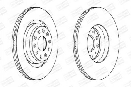 562432CH CHAMPION CHAMPION VW Диск тормозной задн. Audi A3Golf VI,VII,Passat,Skoda SuperB II 05-