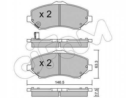 822-862-0 CIFAM CIFAM CHRYSLER Тормозные колодки передн.Grand Voyager,Dodge Nitro,Cherokee 07-