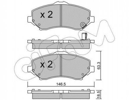 822-862-1 CIFAM CIFAM CHRYSLER Тормозные колодки передн.Grand Voyager,Dodge Nitro,Cherokee 07-