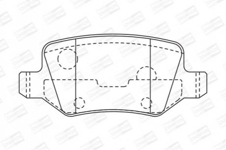573082CH CHAMPION CHAMPION Тормозные колодки задн. DB A-klasse(W168/169), B-klasse(W245), Vaneo
