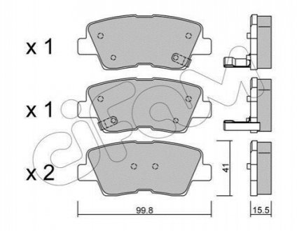 822-886-0 CIFAM Гальмівні колодки зад. Sonata V/i 40/Optima/Soul 05-