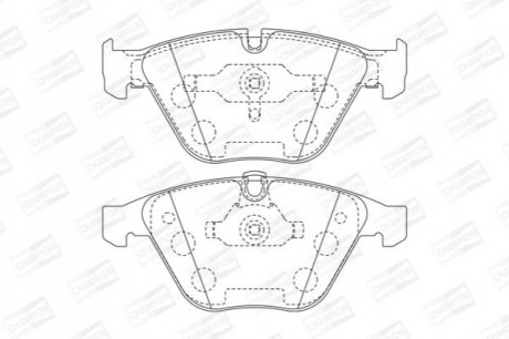 571990CH CHAMPION CHAMPION BMW Тормозные колодки передн.3 E90,5 E60,6 E63,7 E65/66,.X1 E84 01-