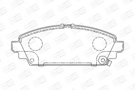 572464CH CHAMPION CHAMPION HONDA Гальмівні колодки передн.Accord 1.6 98-,Civic 1.7CTDi/2.0 01-