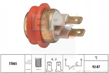 1.850.042 EPS EPS VOLVO Датчик включения вентилятора радиатора 92-87C 740/760/780/940/960
