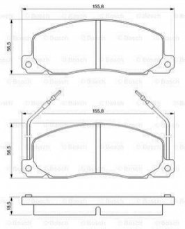 0986460946 BOSCH BOSCH Тормозные колодки перед. RENAULT Trafic 1,4-2,5D OPEL Arena 1,9/2,5D