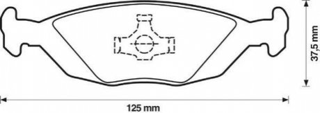 571428J Jurid JURID VOLVO Колодки тормозные задние 440 9/88- 460 2/90- 480 9/87 900 8/8