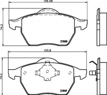 MDB1741 MINTEX MINTEX Тормозные колодки перед. VW Sharan 95-00 SEAT Alhambra FORD Galaxy