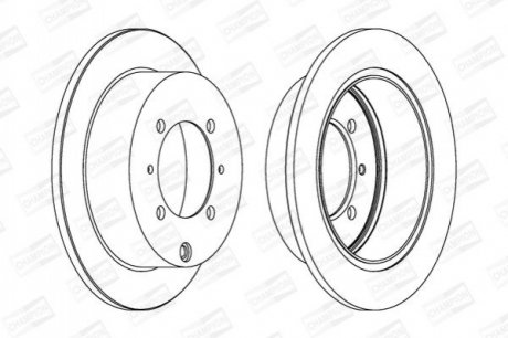 562018CH CHAMPION CHAMPION MITSUBISHI Диск гальмівний задній Galant,Lancer,Space Runner 92-