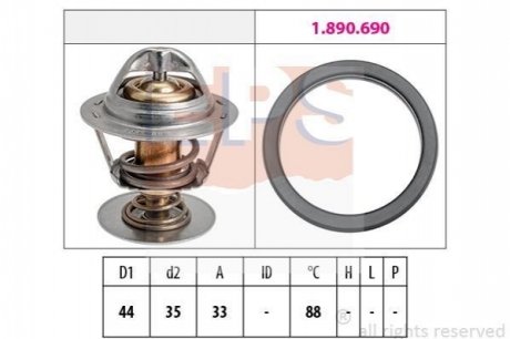 1.880.685 EPS EPS CITROEN Термостат (Made in Italy!) C5/C6 2,7-3,0HDI,Peugeot 407/607