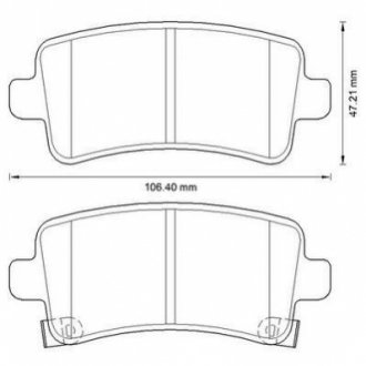 573313J Jurid JURID OPEL Тормозные колодки задн.Insignia 08-,Chevrolet Malibu 12-,Saab