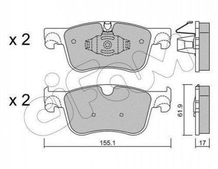 822-984-0 CIFAM CIFAM CITROEN Тормозные колодки пер. C4 Grand Picaasso, C4 Picasso (B78)