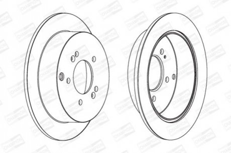 562454CH CHAMPION CHAMPION HYUNDAI Диск тормозн.задн.Santa Fe 2.0/2.4 00-,Tucson (284*10)