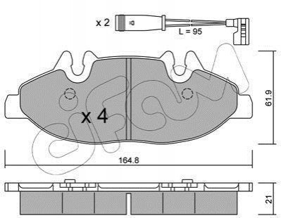 822-575-0K CIFAM Гальмівні колодки перед. Vito (639) 03-07 (>ch.№342257)
