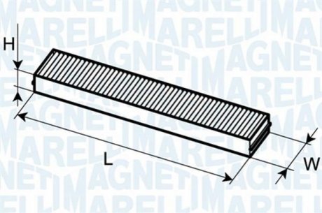 350203061040 MAGNETI MARELLI MAGNETI MARELLI OPEL Фильтр возд. салона Astra F -98 Corsa B -00 Combo