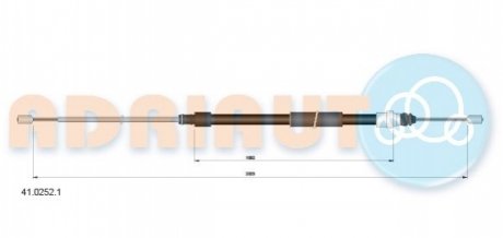 41.0252.1 ADRIAUTO ADRIAUTO RENAULT Трос ручного тормоза Megane 3/5D задн. 03- лев/прав