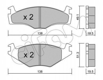 822-045-1 CIFAM CIFAM VW Тормозные колодки передн.Golf I,II,III,Jetta -92, Passat -88