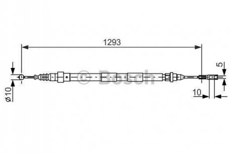 1987477630 BOSCH Трос ручного гальма