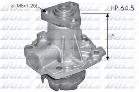 S-248 DOLZ DOLZ FIAT Помпа воды Sedici 06-,Suzuki Grand Vitara 05-,Swift,SX4 05-