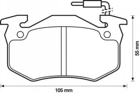 571331J Jurid JURID RENAULT Тормозные колодки передние Rapid,Super 5,Twingo 1.2 93-