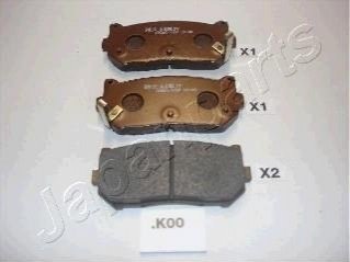 PP-K00AF JAPANPARTS JAPANPARTS KIA Тормозные колодки задн.Carens 04- Clarus 98- Shuma 98-