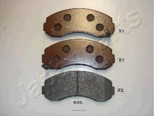 PA-K18AF JAPANPARTS JAPANPARTS KIA Тормозные колодки пер. K2500 2,5D 03-, K2700 2,7D 99-