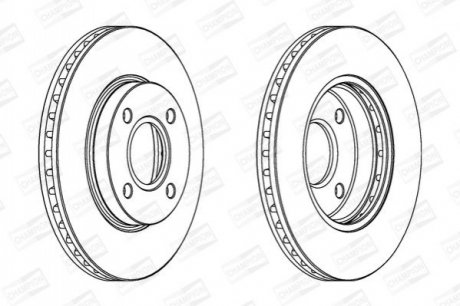 561678CH CHAMPION CHAMPION FORD Диск тормозной передн. Mondeo 94- Scorpio -98 (260*24)