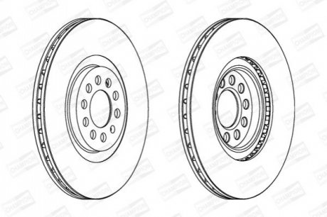 562132CH CHAMPION CHAMPION VW Диск тормозной передний Audi A3,Golf IV,Skoda SuperB 99-