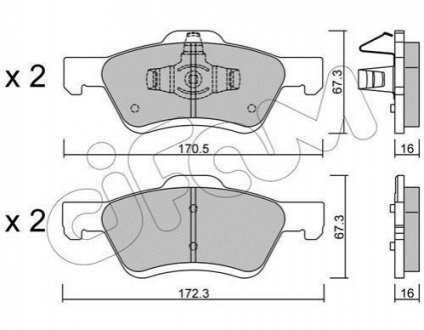 822-906-0 CIFAM CIFAM MAZDA Тормозные колодки передн. TRIBUTE 04-, FORD MAVERICK 01-