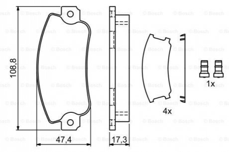 0986495456 BOSCH BOSCH Тормозные колодки перед. FIAT Uno 1,0/1,5 89-02 SEAT Ibiza -93