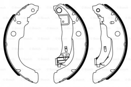 0986487960 BOSCH BOSCH CITROEN Тормозн.щеки задн.C-Elysse/C3 12-, Peugeot 208/301 12-