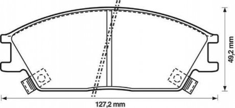 572269J Jurid JURID HYUNDAI Тормозные колодки передн.Accent 94-,Getz 02-,Pony 89-